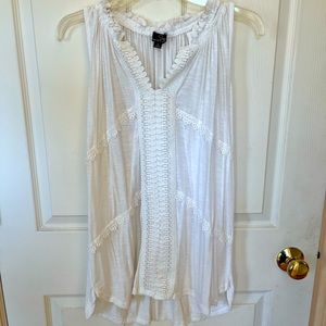 Womens white lacy top